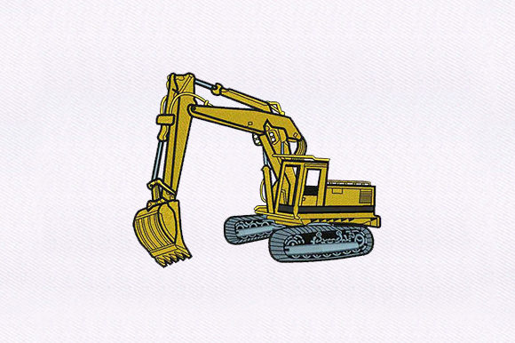 Excavator: A Bold, Playful Machine Embroidery Design