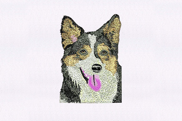 German Shepherd Face Embroidery