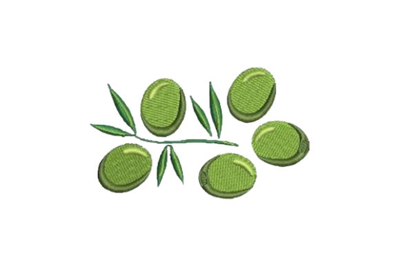 Green Olives Embroidery Design