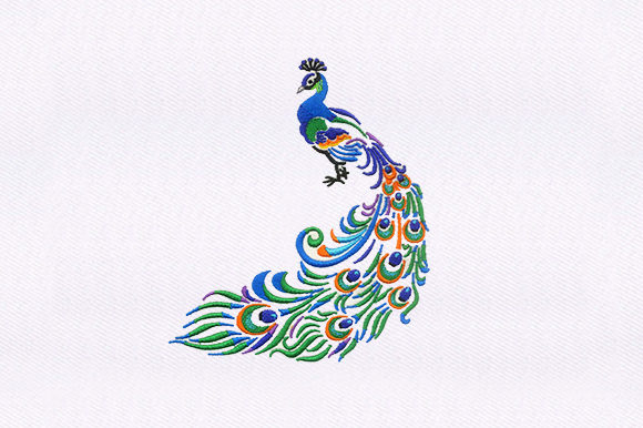 Indian Peacock Embroidery Design