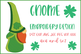 St. Patrick’s Gnome Embroidery Design
