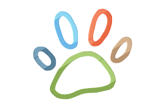 Stroke Kitten Paw: A Cute Embroidery Design