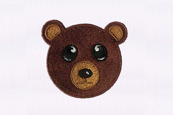 Teddy Bear Face Embroidery